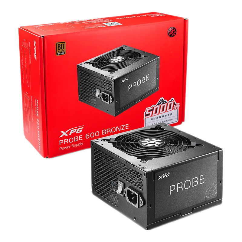ADATA 威刚 XPG PROBE魔核铜牌电源 ATX台式电脑游戏主机电源 铜牌直出600W  3年保