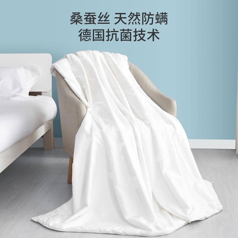 京东京造苏州双宫茧100%桑蚕丝被 夏被 非遗工艺A类被子被芯2.2x2.4m约4斤