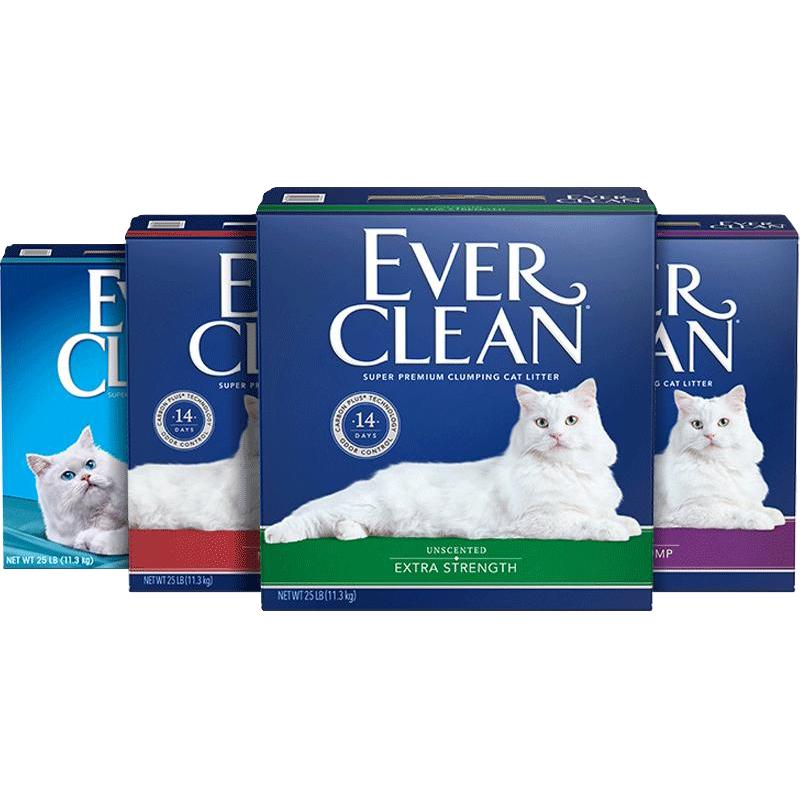 EVER CLEAN 铂钻 蓝白标 膨润土猫砂