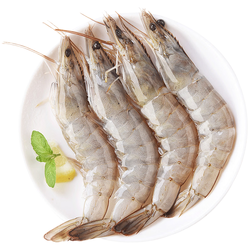 京鲜港【源头直发】 厄瓜多尔白虾 净重1.65kg 20-30只/kg 单冻大虾