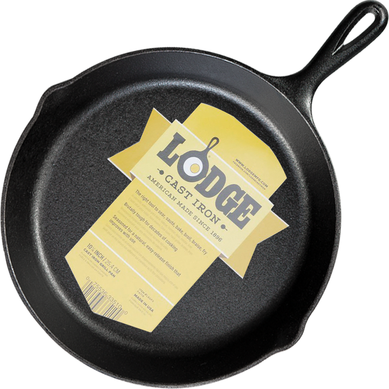 Lodge洛极 无涂层不易粘铸铁煎锅 23cm