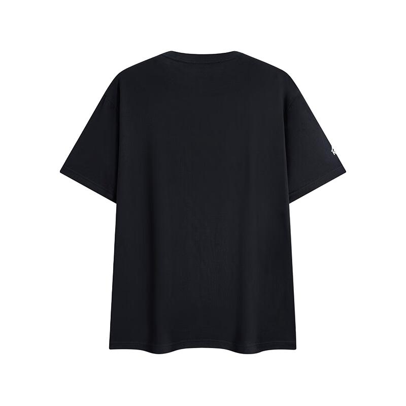 卡帕（Kappa）背靠背运动短袖t恤男夏季宽松纯棉透气上衣女士K0FW2TD42 黑色-990 M