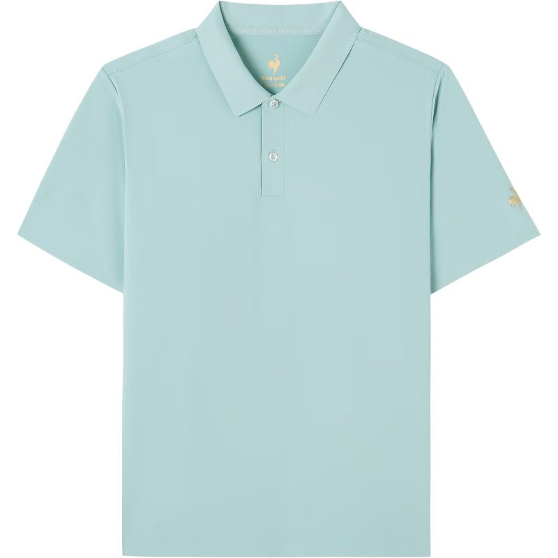 乐卡克乐卡克法国公鸡2025夏季男款翻领基础短袖透气polo衫 水波绿色 L
