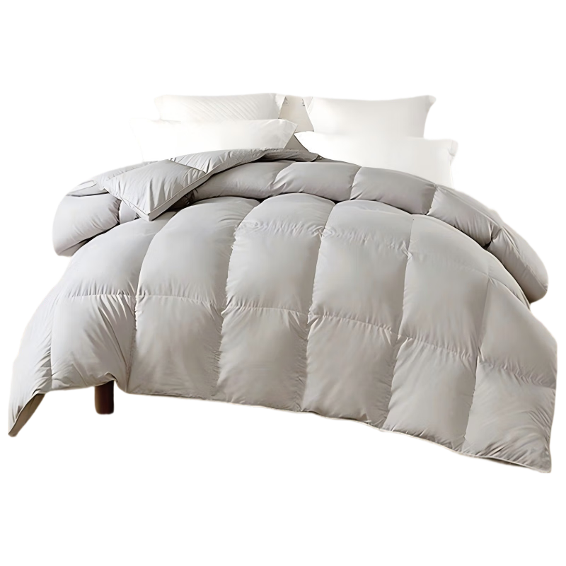 源生活 95%白鹅绒羽绒冬被芯 80支贡缎柔赛丝 填充1400g 220x240cm 白色 220*240cm