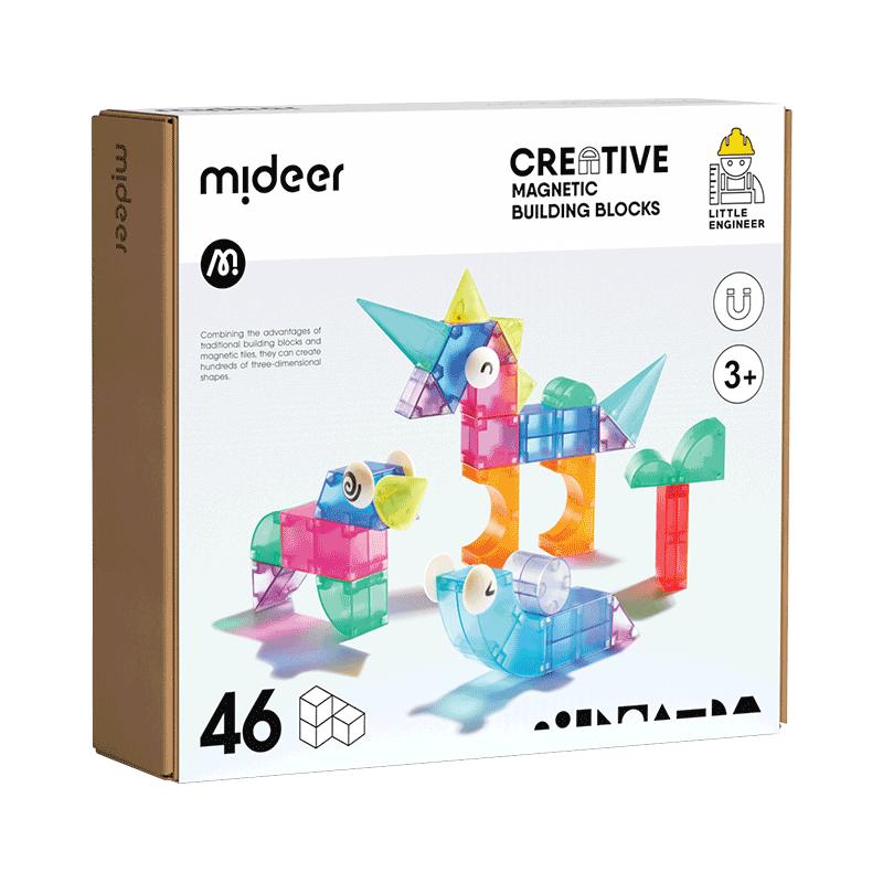 弥鹿（MiDeer）磁力积木几何立体大颗粒方块儿童磁铁玩具六一儿童节 百变磁力积木-46件