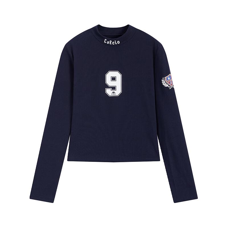 卡帕（Kappa）背靠背圆领运动长袖t恤女款修身复古套头衫卫衣上衣K0F22TC01 S