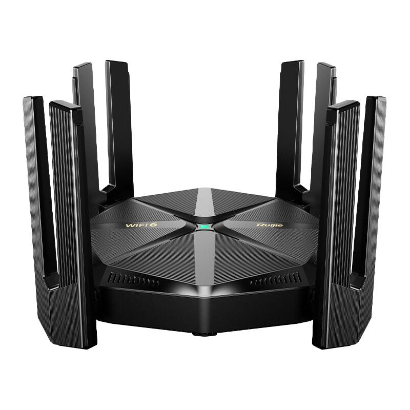 Ruijie 锐捷 天蝎X60new 双频6000M 家用千兆Mesh无线路由器 Wi-Fi 6 黑色 单个装
