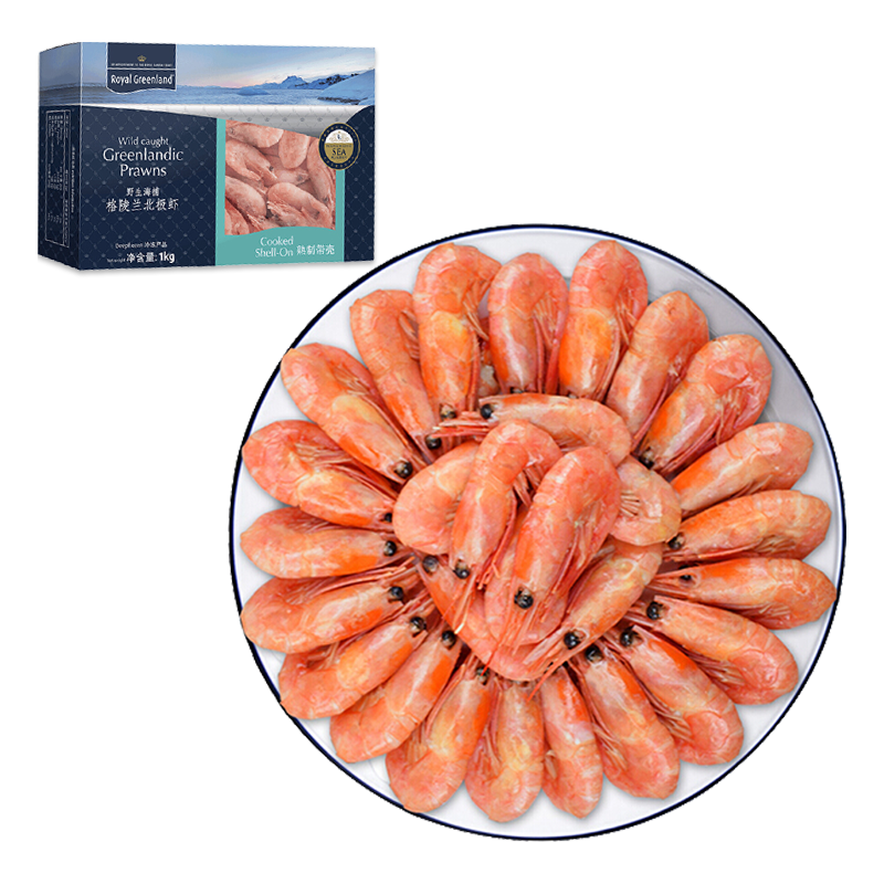 Seamix 禧美海产 格陵兰北极虾 1kg
