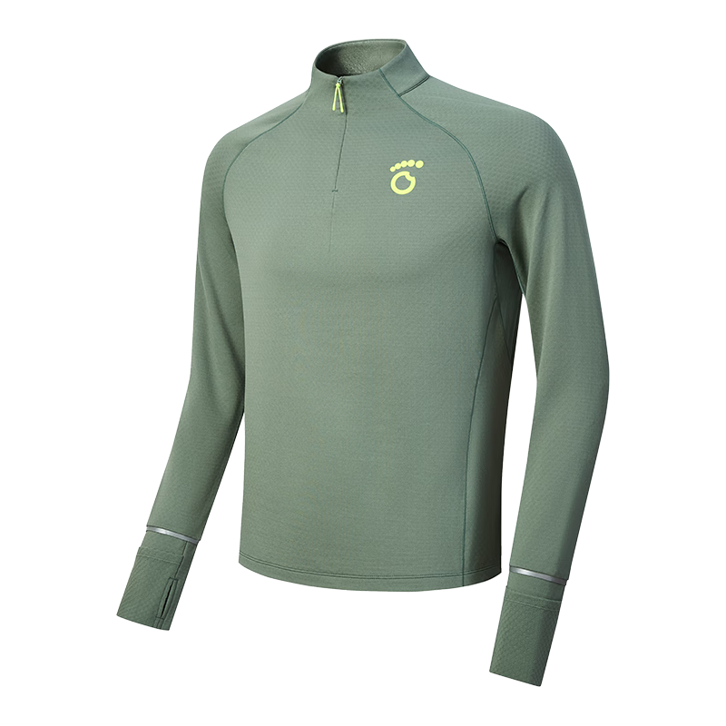 马孔多（）原创单品｜加绒立领半开拉链跑步上衣4代吸湿排汗