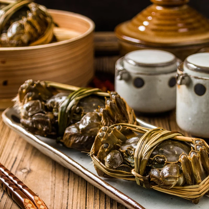 【活蟹】鲜京采鲜活大闸蟹 全母蟹2.8两 4对8只 去绳足重 蟹类螃蟹河蟹生鲜礼盒 全母2.8两 4对