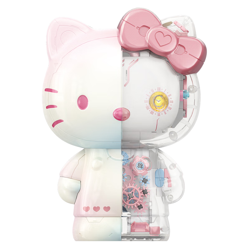TOPTOY三丽鸥大体系列HelloKitty幻彩琉璃大体积木拼装女孩