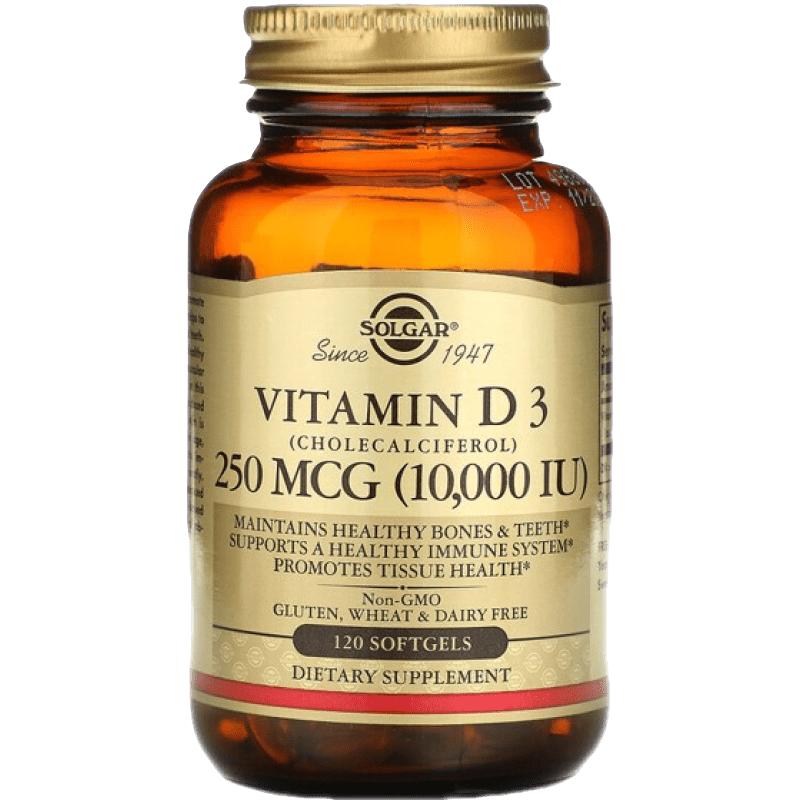  SOLGAR 缓解关节疼痛 维生素D3软胶囊  万IU,120计数 其他