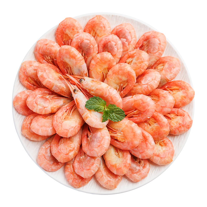 美加佳 丹麦大号北极甜虾腹籽净重1.5kg 规格80/100  家庭聚餐 元宵送礼
