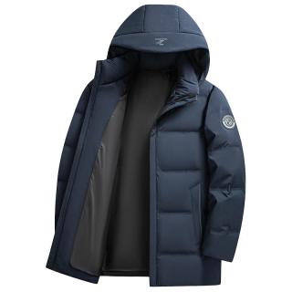 罗蒙 可拆卸帽短款羽绒服男 藏青 180（135-150斤）
