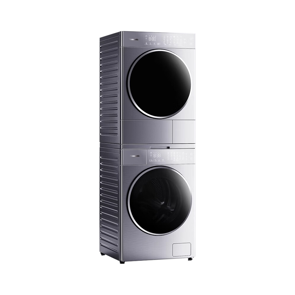  Panasonic/松下 XQG100-L166+NH-9098V 光动银除菌 洗烘套装  拉丝银