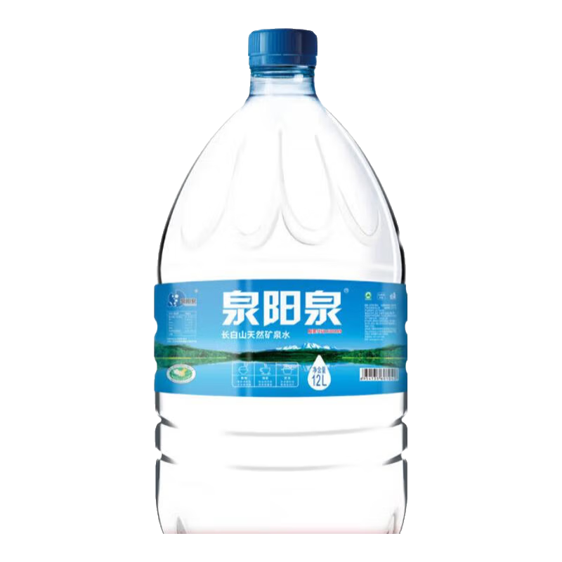 泉阳泉 长白山天然矿泉水 12L*1桶 弱碱性泡茶水 桶装水（家庭装）