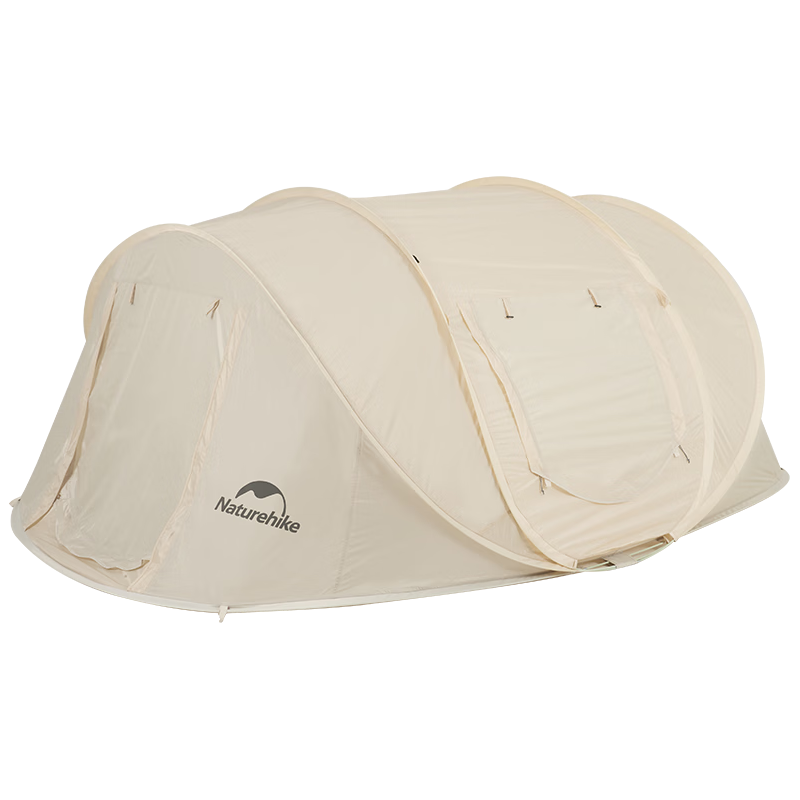 NatureHike挪客户外全自动免搭建手抛式自动帐篷 3-4人速开帐篷户外露营防风防雨 3-4人手抛式自动帐篷-杏黄色