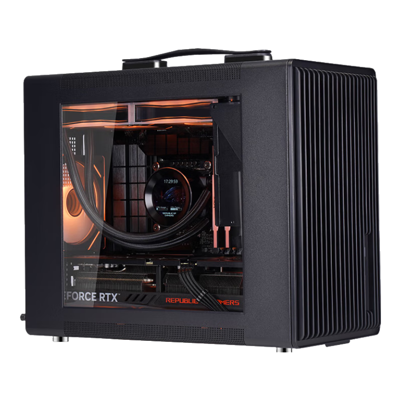 玩嘉 WJCOOLMAN阿尔法S1黑色 MATX机箱（提手机箱/240冷排/165mm风冷/ATX电源/长显卡/MATX/ITX ）