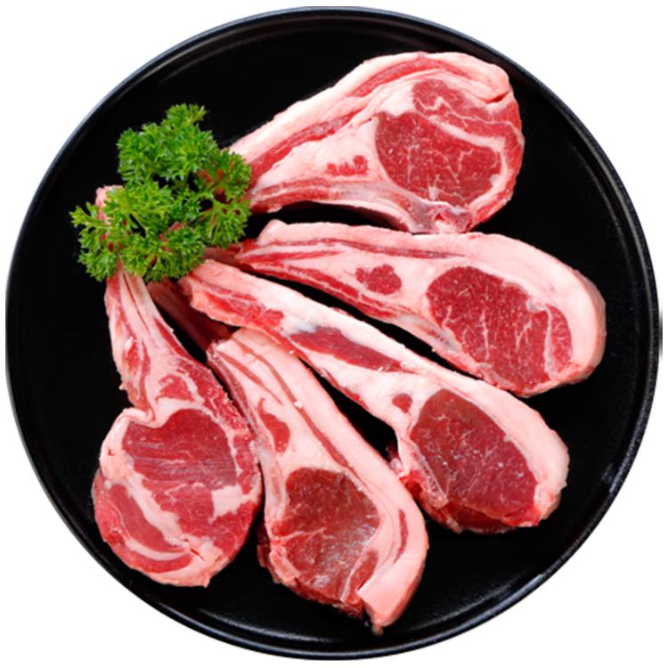 宁鑫宁夏盐池滩羊 法切四肋羊排1kg家庭量贩装 生鲜 地标 清真食品 法切羊排1kg家庭量贩装