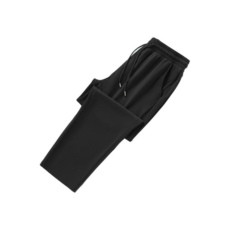 班尼路冰丝直筒裤子男春夏季薄款运动九分裤纯色基础男士休闲长裤