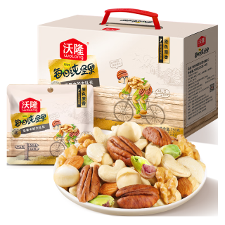 沃隆 每日纯坚果750g新鲜混合干果仁30包