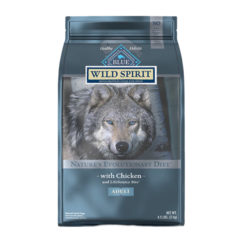 Blue Buffalo蓝馔美国原野精灵系列无谷鸡肉成犬粮2.04kg/袋
