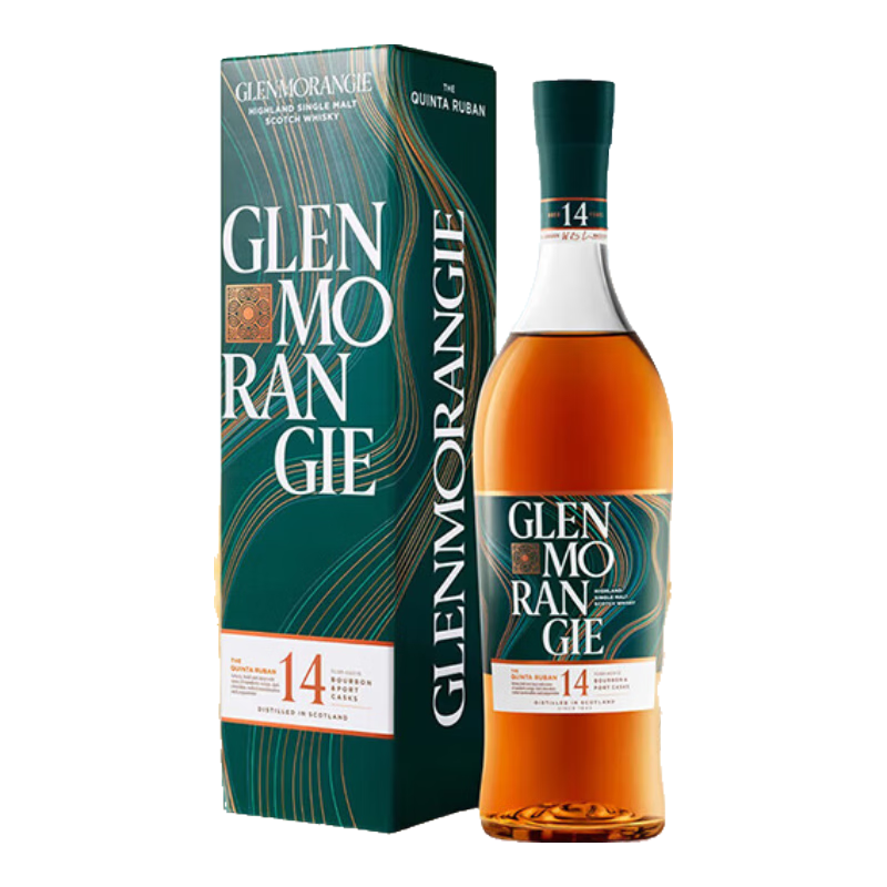 GLENMORANGIE 格兰杰 14年 苏格兰波特桶窖藏单一麦芽威士忌 750ml