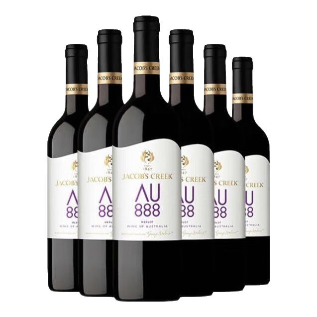 杰卡斯（Jacob's Creek）【澳洲原瓶】杰卡斯珍藏澳意系列梅洛红葡萄酒 750ml 整箱