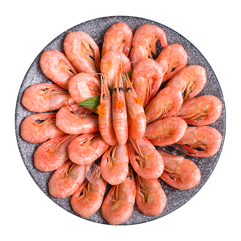 禧美 熟冻加拿大北极虾 200g 25-30只 袋装