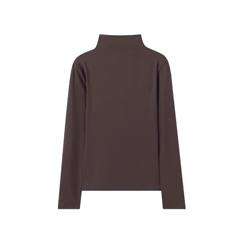 六只兔子（six rabbit）6RBI椰油美肤肌底衣早秋薄款打底衣百搭高领秋衣内搭外穿显瘦修身 咖啡 L 80-120