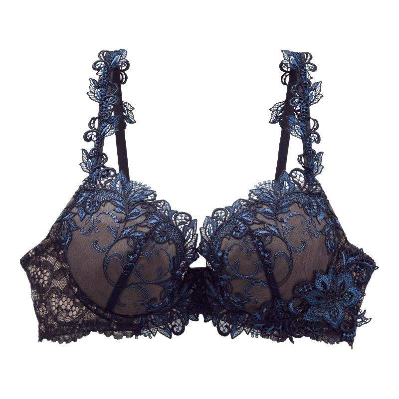 诗萝涵朵TIAM内衣小胸聚拢显大收副乳防下垂重工刺绣性感文胸女03