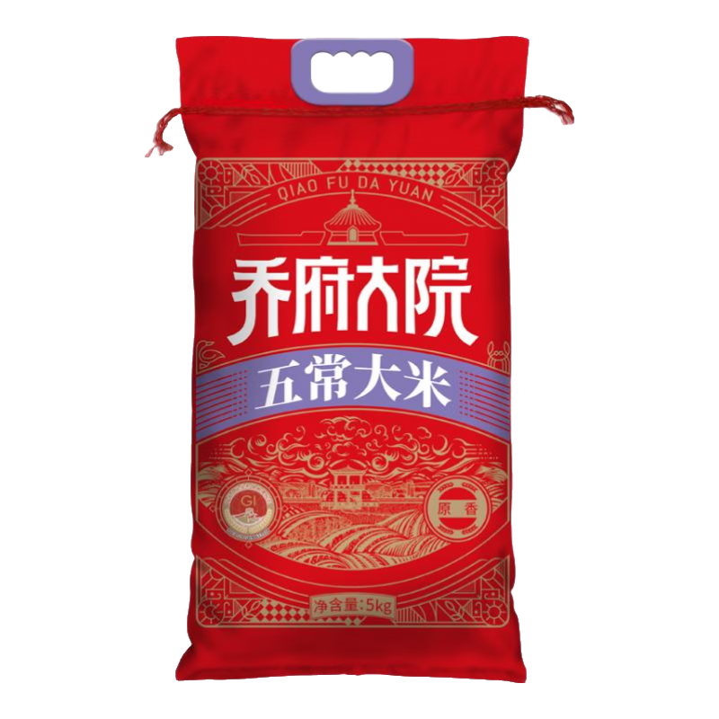 金福乔府大院（QIAOFUDAYUAN） 红金系列 五常大米（原香）真空 粳米 非真空装 5kg*1袋
