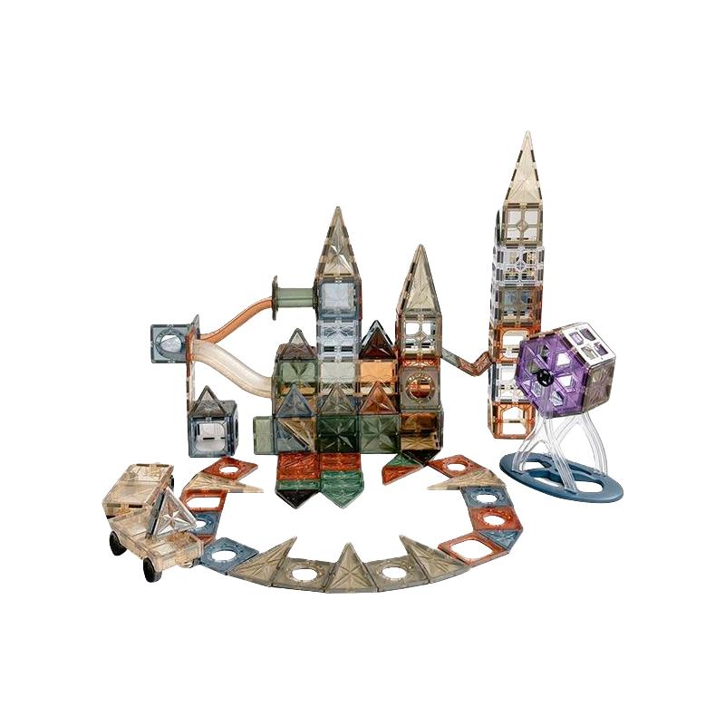 曼龙磁力片彩窗磁吸积木六一儿童节益智玩具男女孩磁贴片拼图