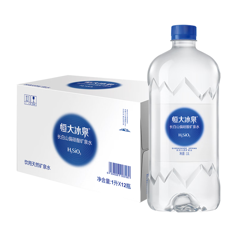  EVERGRANDE SPRING/恒大冰泉 天然偏硅酸 矿泉水  12000 1-2L