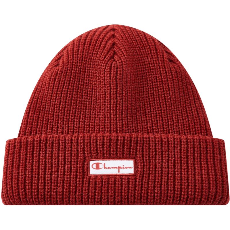Champion冠军红色针织帽冷帽25秋冬潮牌休闲女款运动帽男