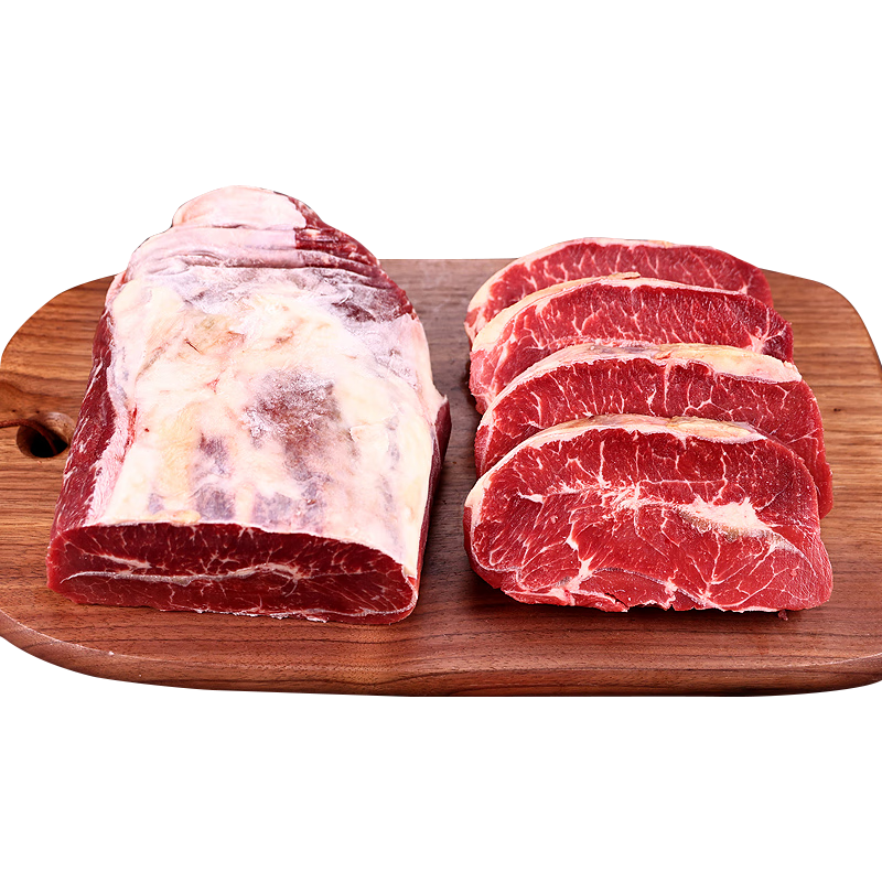 伊赛国产谷饲原切板腱500g 整肉一块 自己切牛排更放心 烧烤牛肉牛排 原切板腱部位500g（大整块）