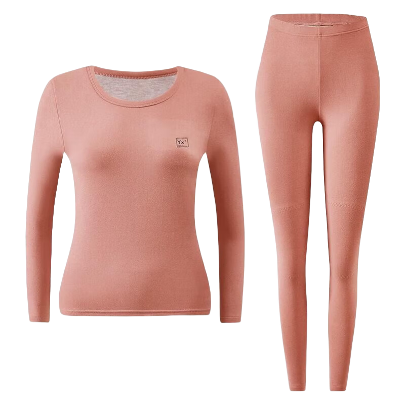 氧心（YANGXIN）蚕丝羊绒修身美体保暖内衣男女套装锁温加绒加厚防寒秋衣秋裤 浅绿（女款） L