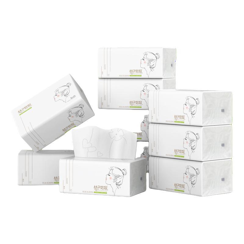 桔子姑娘L码大包抽纸480张加厚餐巾纸家用抽取式面巾纸母婴用纸