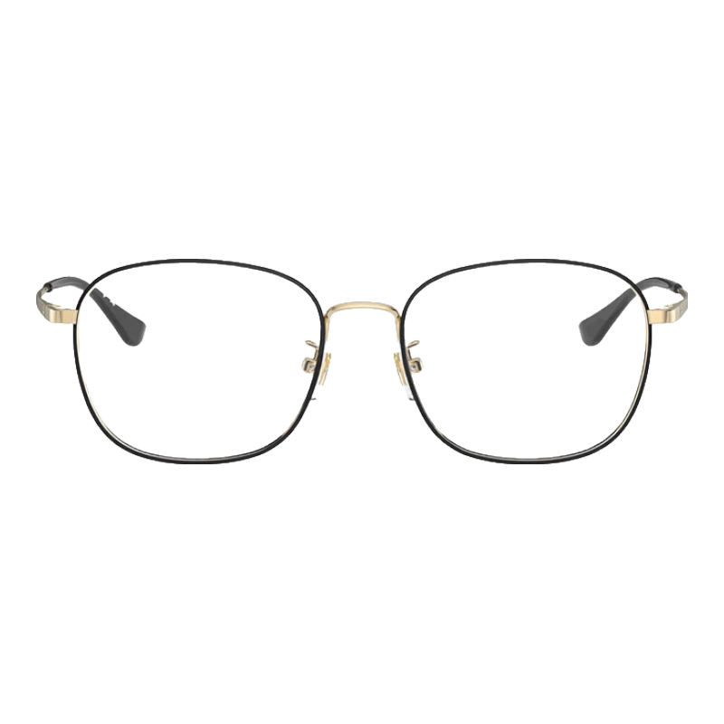 Ray-Ban 雷朋 RayBan）金属方形近视眼镜框复古轻盈修颜光学镜架0RX6418D 3100黑色镜框