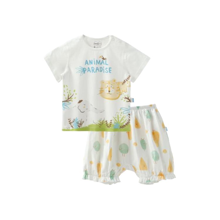 夏季薄款套装短袖短裤男女儿童两件套可爱外出