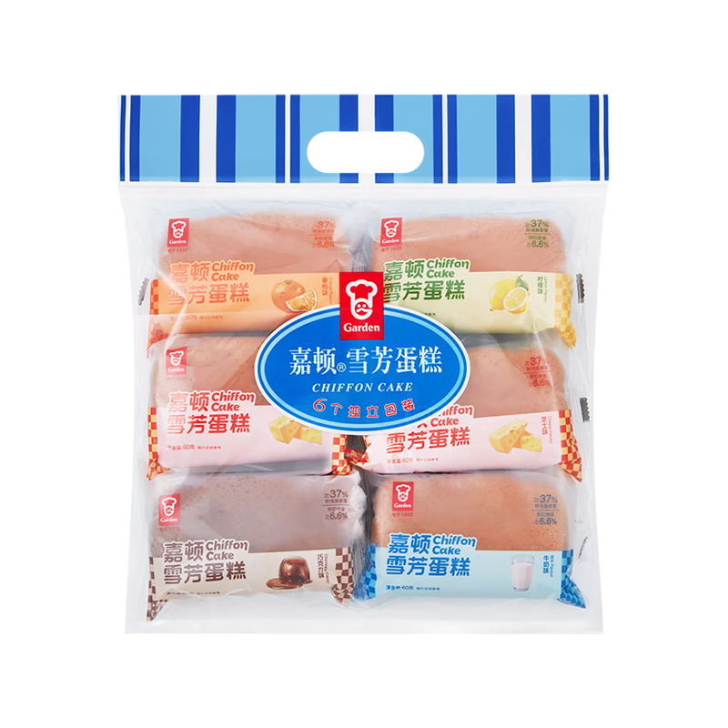 Garden 嘉顿 什锦雪芳（6个装）新鲜面包 营养早餐 下午茶零食  360g