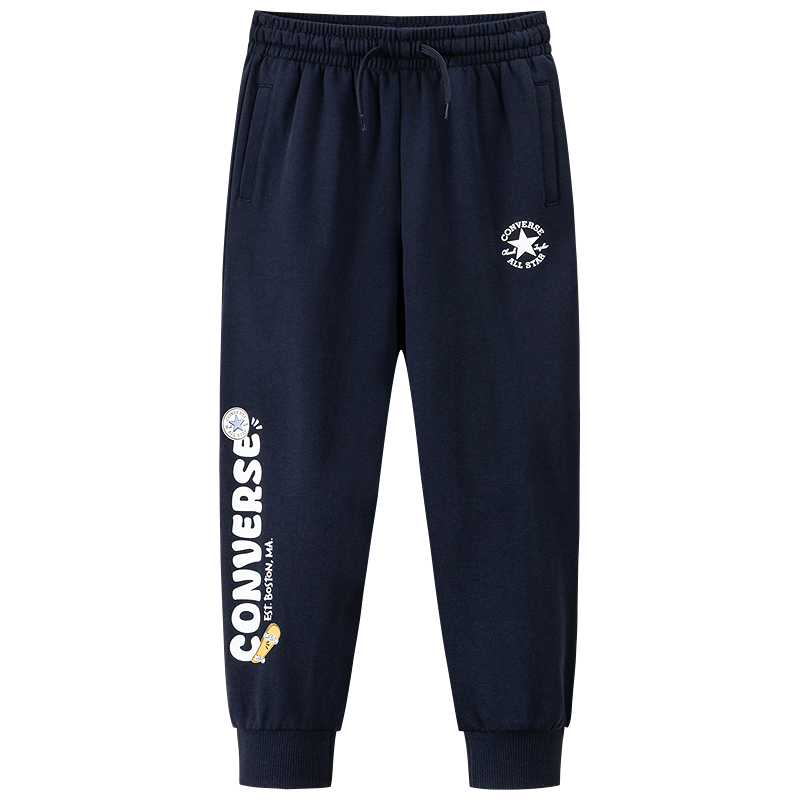 converse 25秋季匡威儿童裤子运动长裤侧边趣味logo中大童小童装