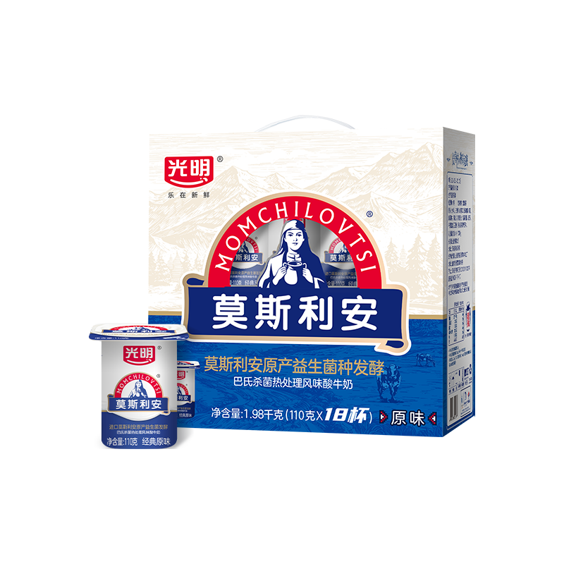 光明 莫斯利安 原味酸奶 110g*18杯