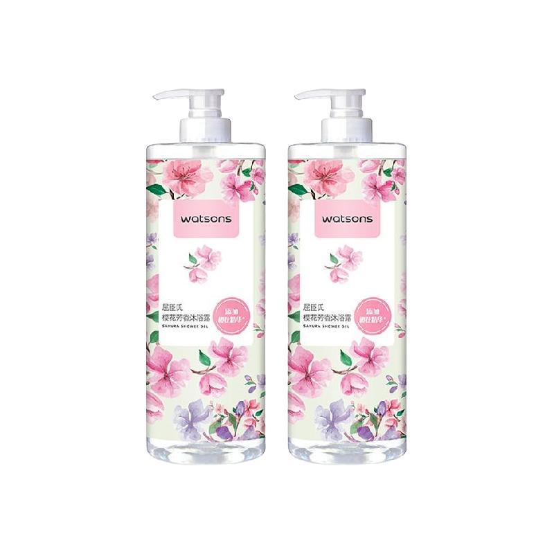 【沐浴露】屈臣氏 watsons樱花淡雅沐浴露1L*2