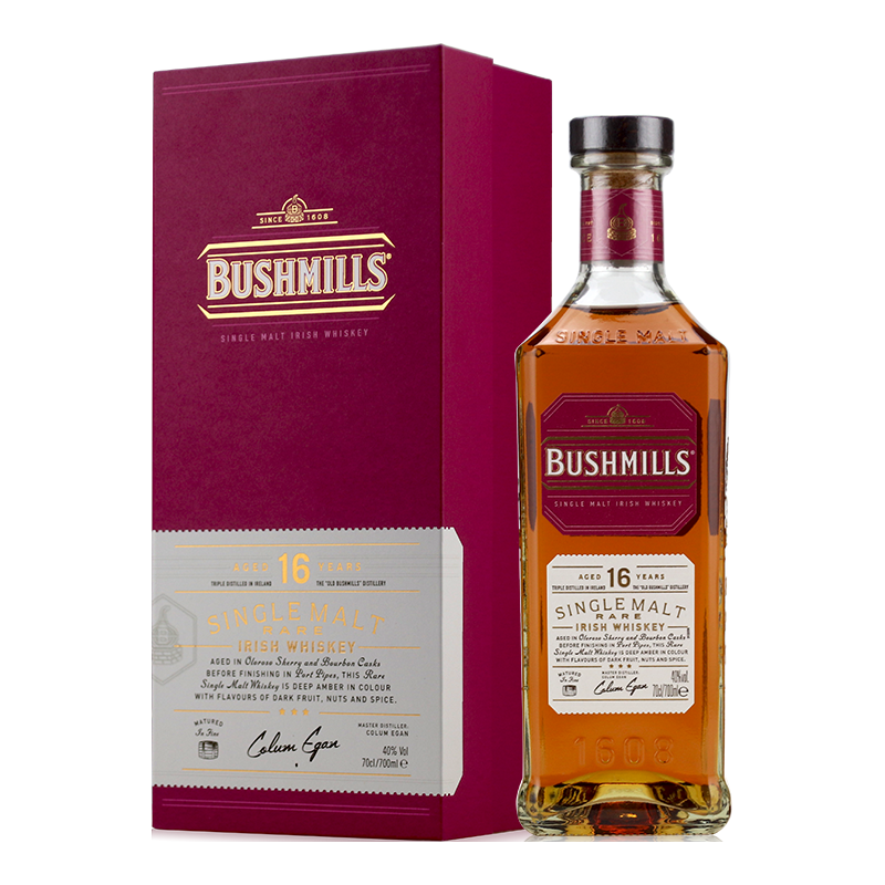 BUSHMILLS 布什米尔 16年 爱尔兰 单一麦芽威士忌 40%vol 700ml