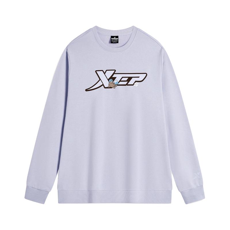 XTEP特步运动休闲卫衣男女同款秋季户外休闲百搭圆领套头衫运动服