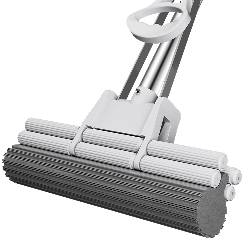 百世优品 双排滚轮胶棉拖把