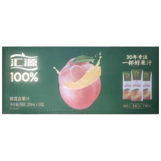 汇源 100%桃混合果汁200ml*18整箱送礼解渴饮料