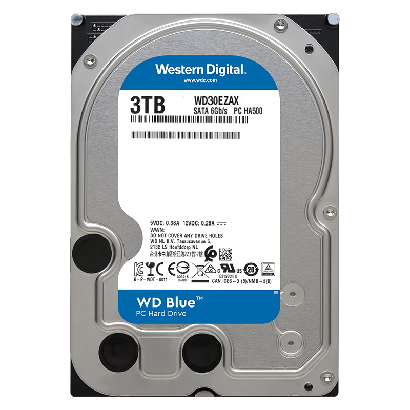 Western Digital西部数据 WD Blue 西数蓝盘 3TB 5400转 256MB