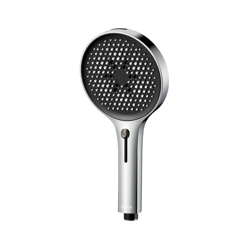 苏泊尔（SUPOR）增压手持花洒喷头淋浴莲蓬头大出水带喷枪无极调节 银色S